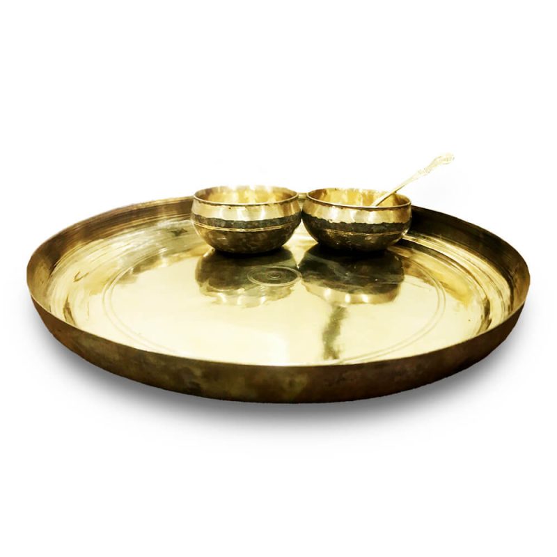 Kansa-plate-w-bowl